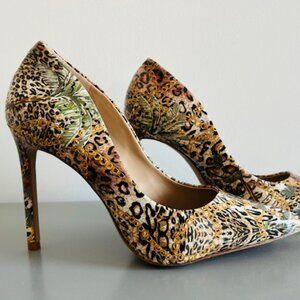 ALDO - Kriss Pumps - Leopard, Palm & Chain Design, Size 7